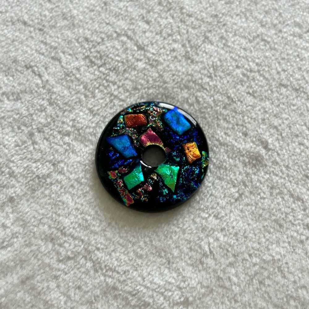 Dichroic Glass Necklace Pendant